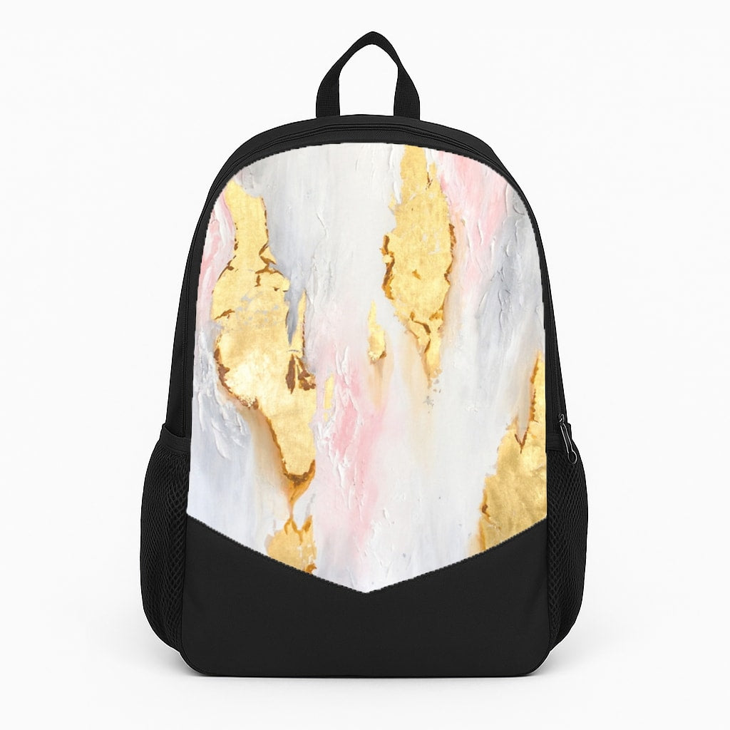 Gold Flaked Marble Pattern Backpack