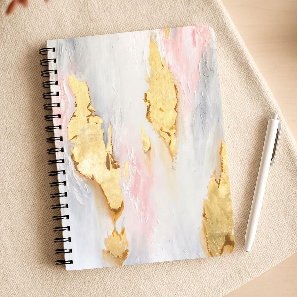 Gold Flaked Marble Pattern Notepad