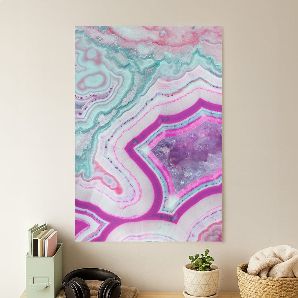 Purple Geode Pattern Poster