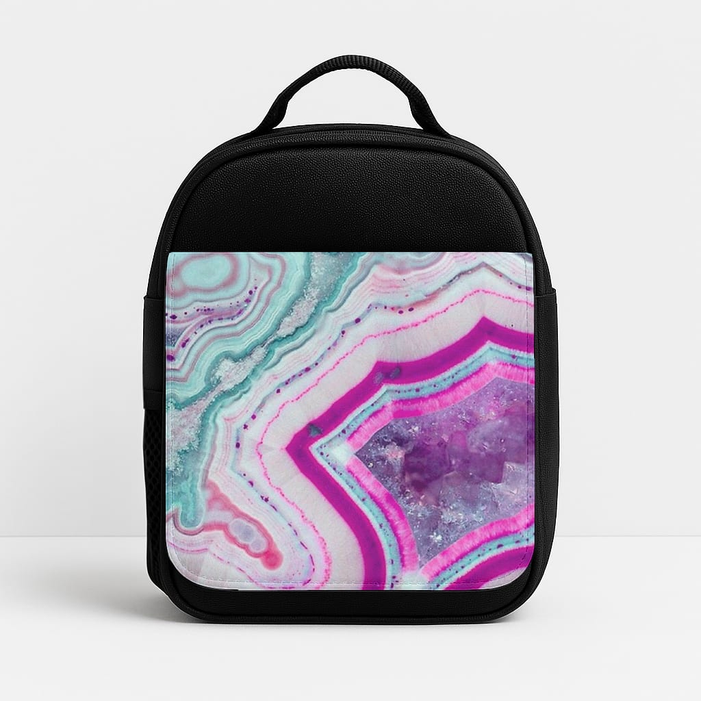 Purple Geode Pattern Insulated Lunchbox