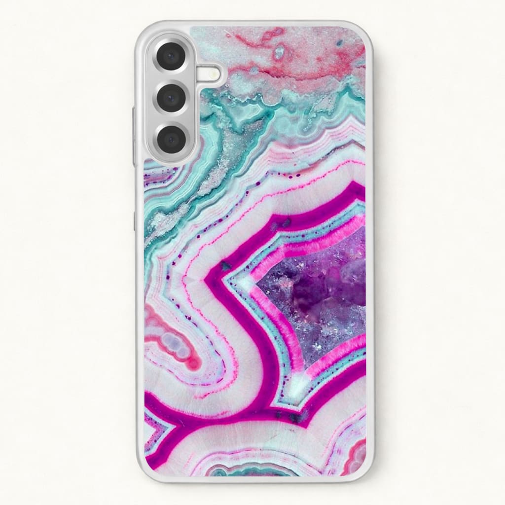 Purple Geode Pattern Phone Case for Galaxy A57