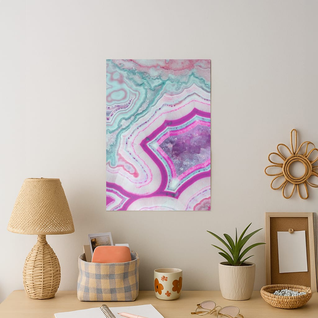 Purple Geode Pattern Art Print