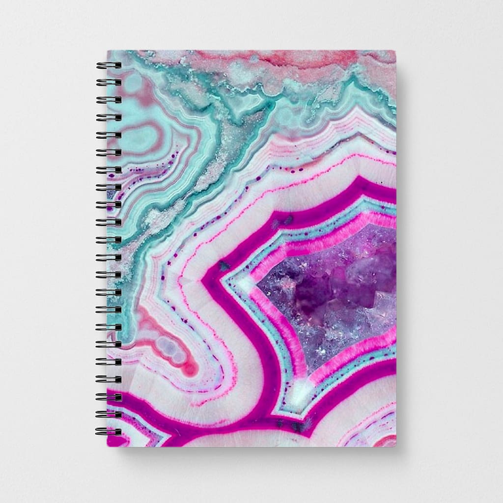 Purple Geode Pattern Notebook - Fun Cases