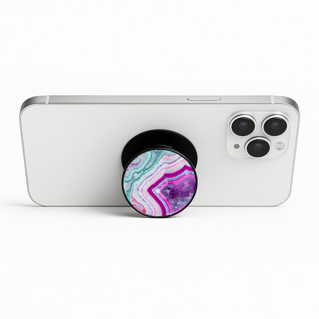 Purple Geode Pattern Phone Stand