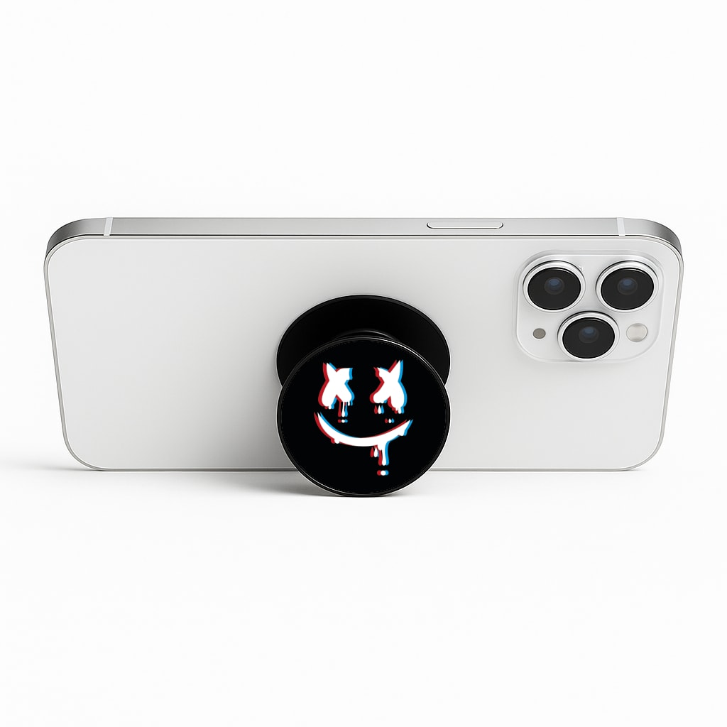 Blue Blur - White Helmet DJ Phone Stand