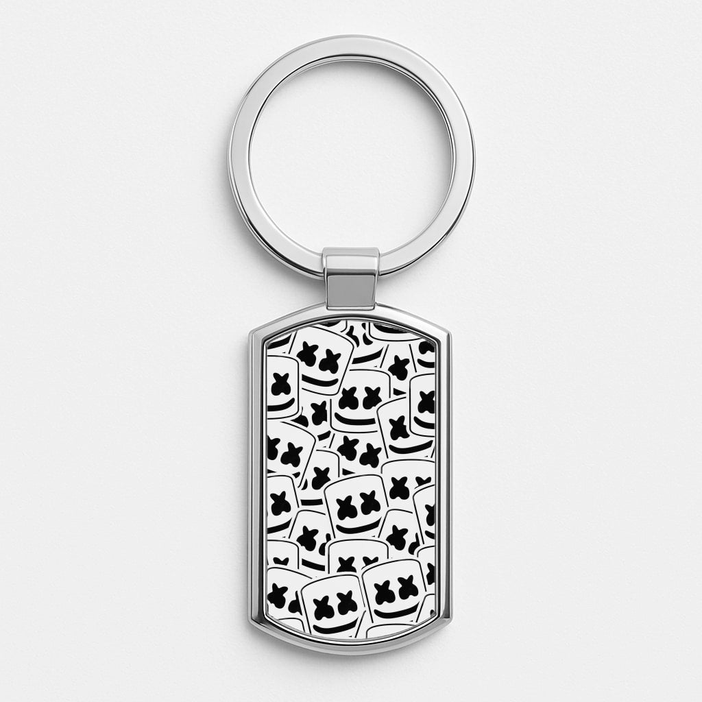 Collage - White Helmet DJ Luxury Keyring
