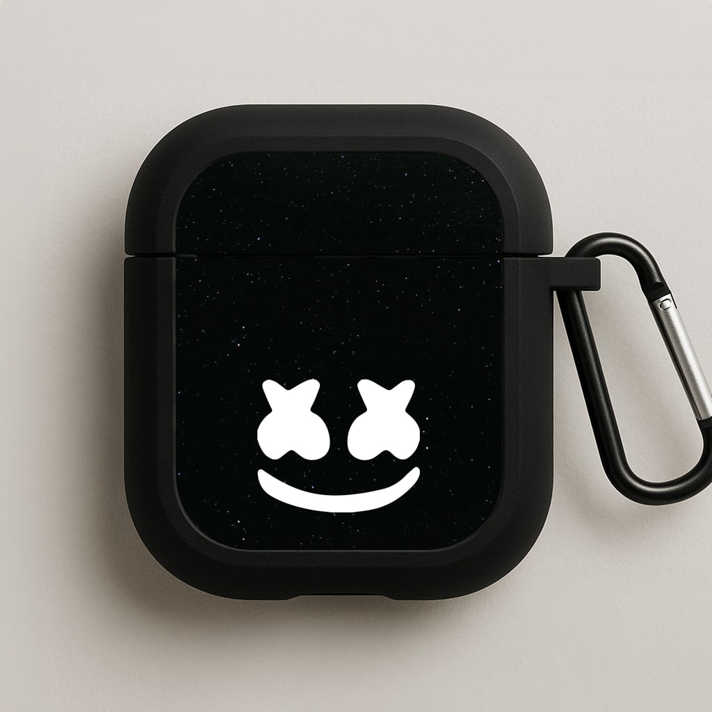 Black And White Helmet In Space  AirPods Case