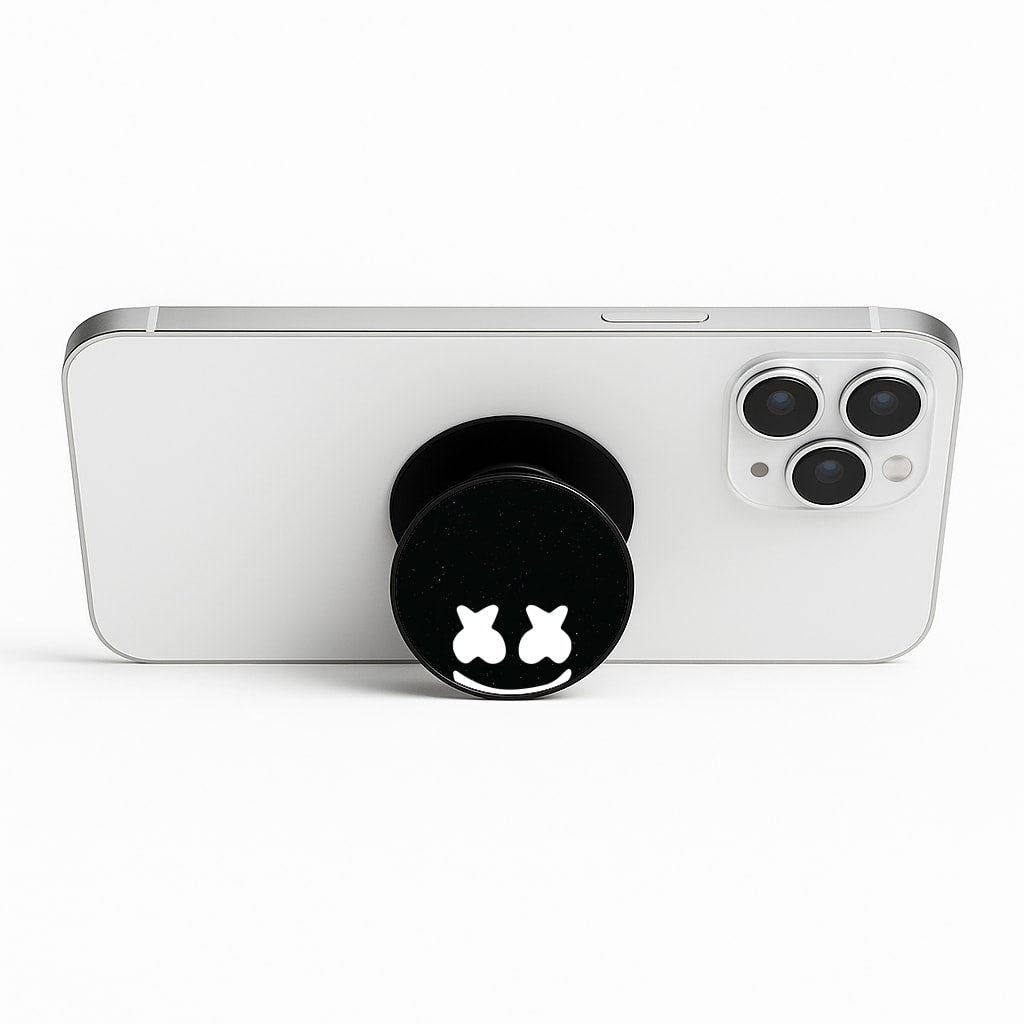 Black And White Helmet In Space Phone Stand