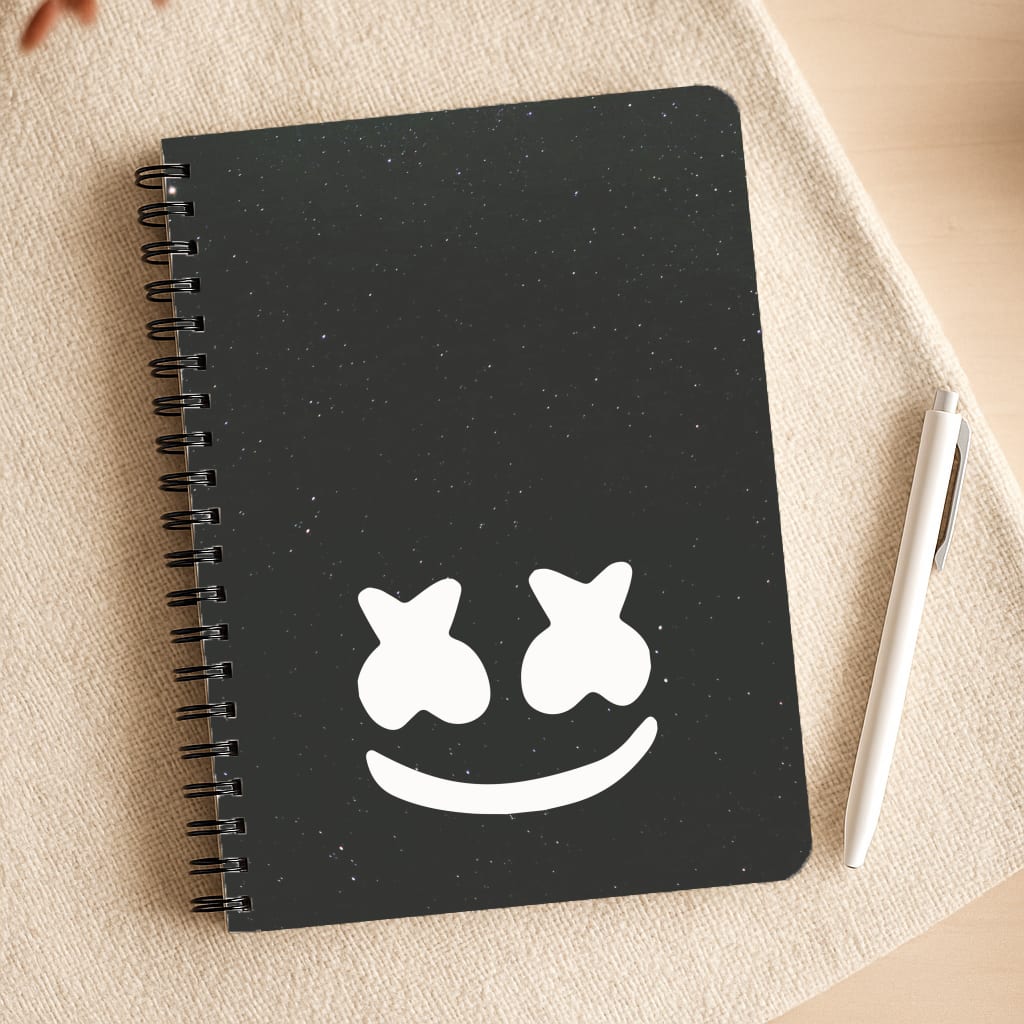 Black And White Helmet In Space Notepad
