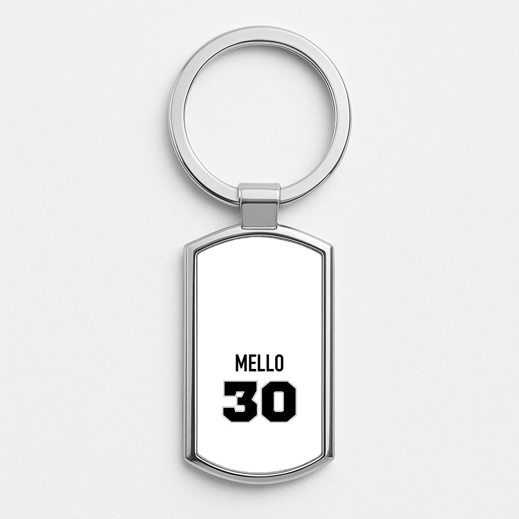 Mello 30  Silver Keyring