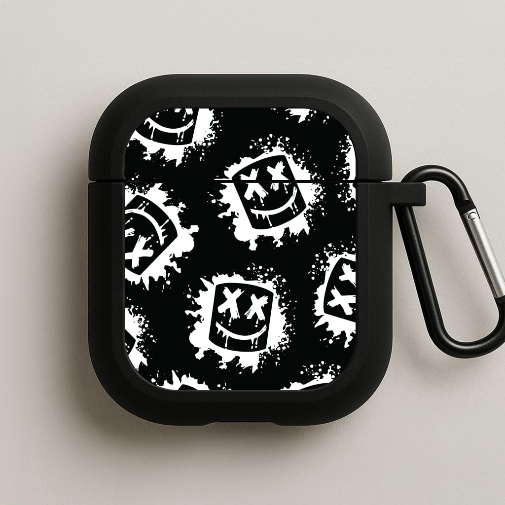 Black And White Helmet DJ Pattern AirPods Case