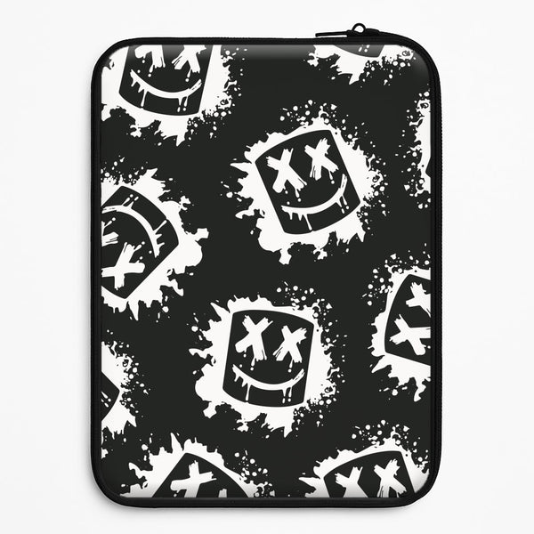 Black And White Helmet DJ Pattern Universal Laptop Sleeve
