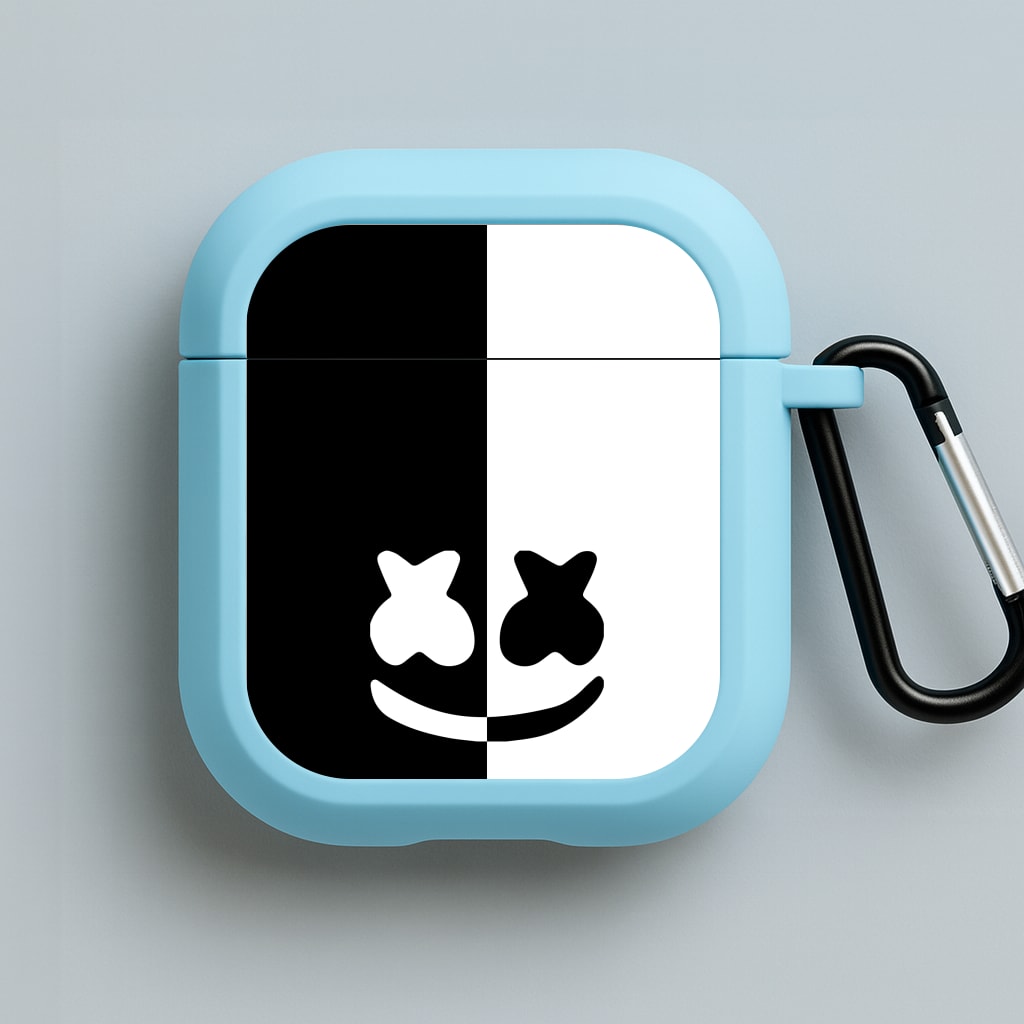Dual Sides Helmet DJ Blue AirPods Case