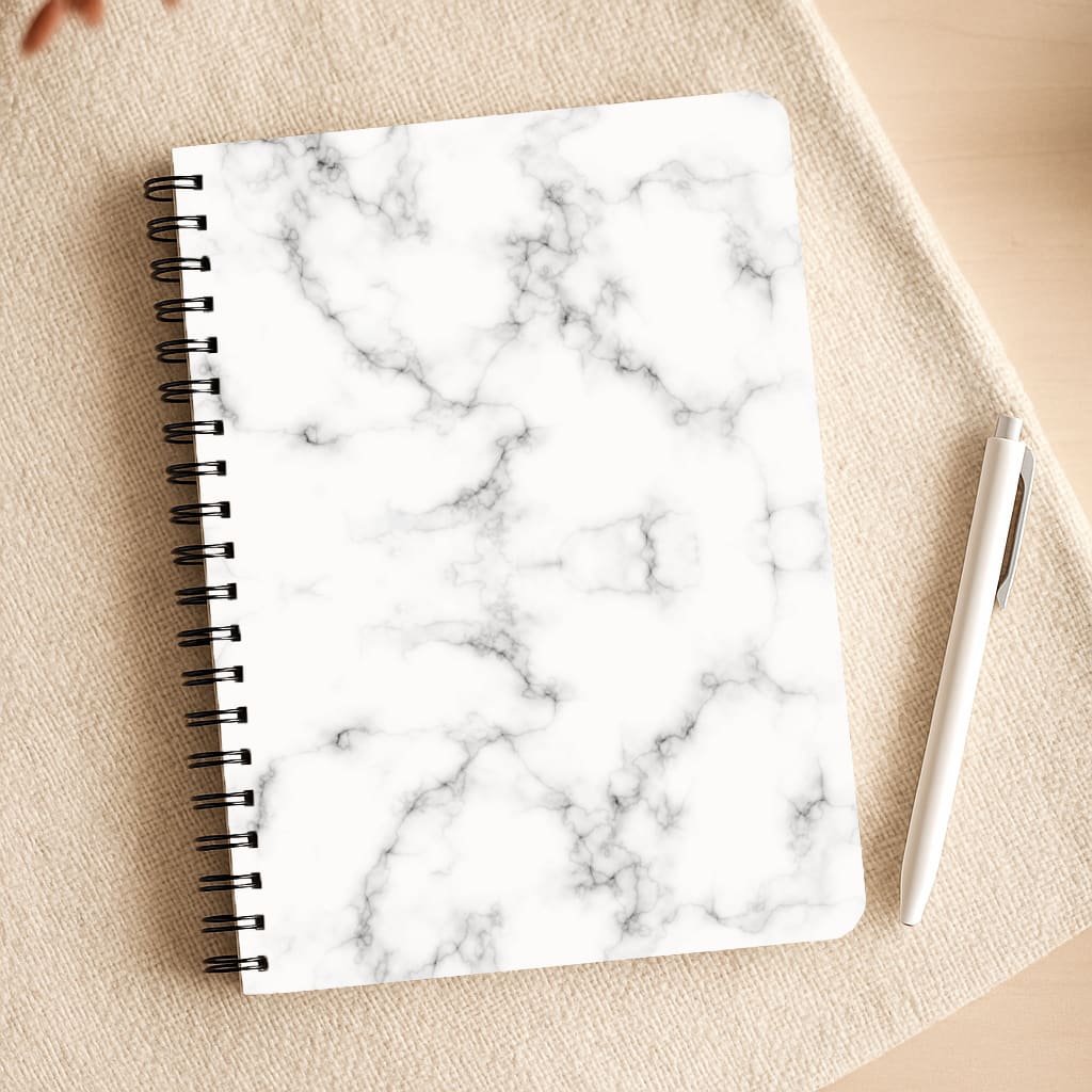 White Marbled Notepad