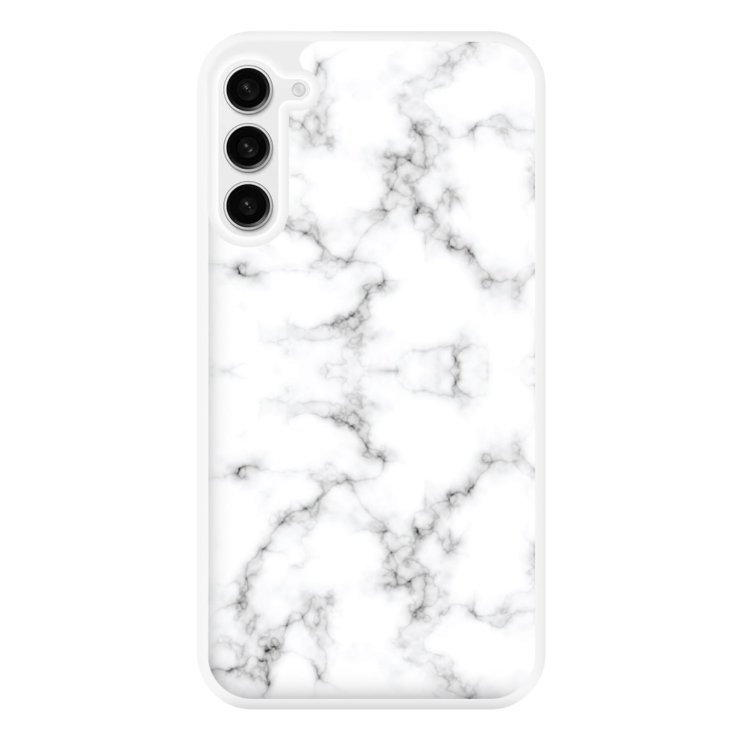 White Marbled Phone Case for Galaxy S23FE