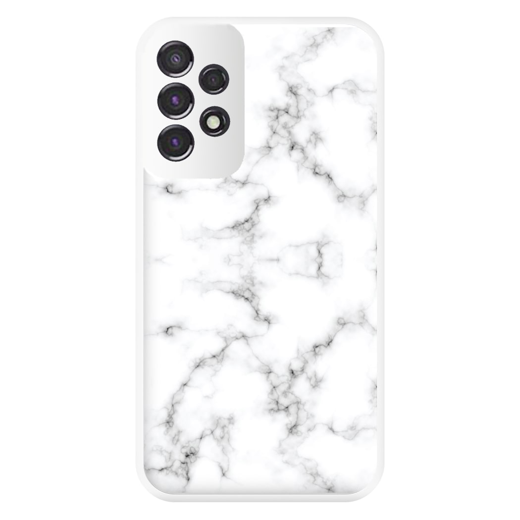 White Marbled Phone Case for Galaxy A53