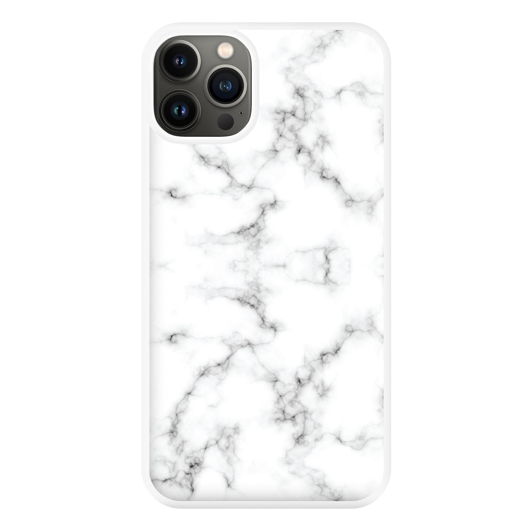 White Marbled Phone Case for iPhone 13