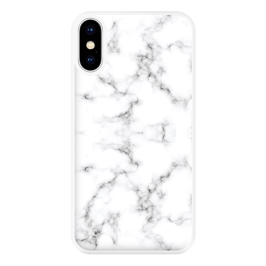 White Marbled Phone Case for iPhone XS Max