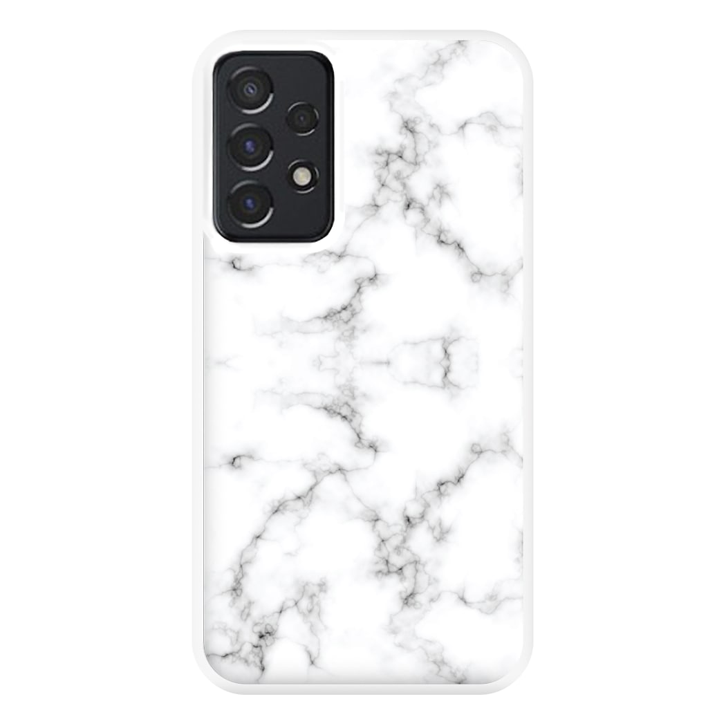White Marbled Phone Case for Galaxy A52 / A52s
