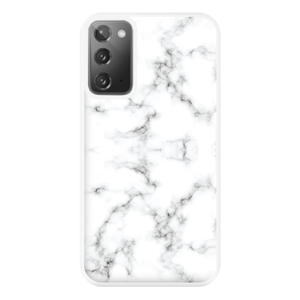 White Marbled Phone Case for Galaxy Note 20 Ultra