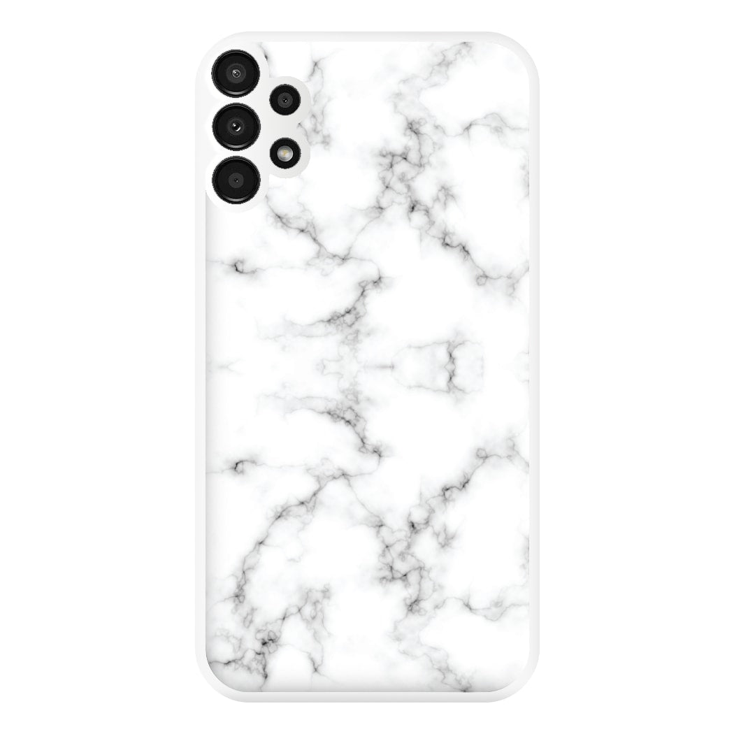 White Marbled Phone Case for Galaxy A13