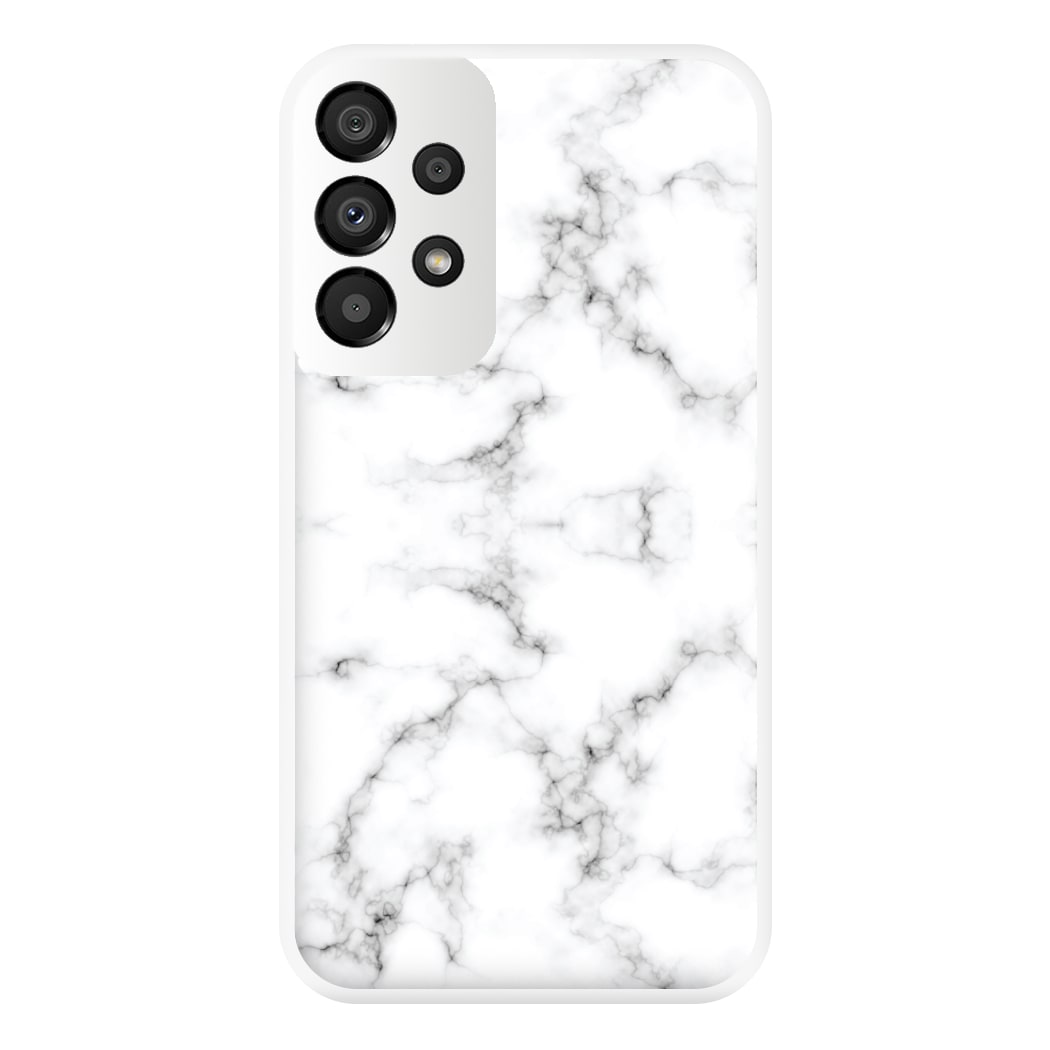 White Marbled Phone Case for Galaxy A33