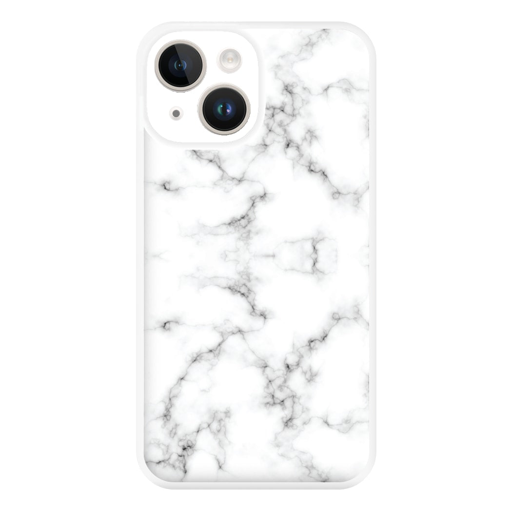 White Marbled Phone Case for iPhone 14