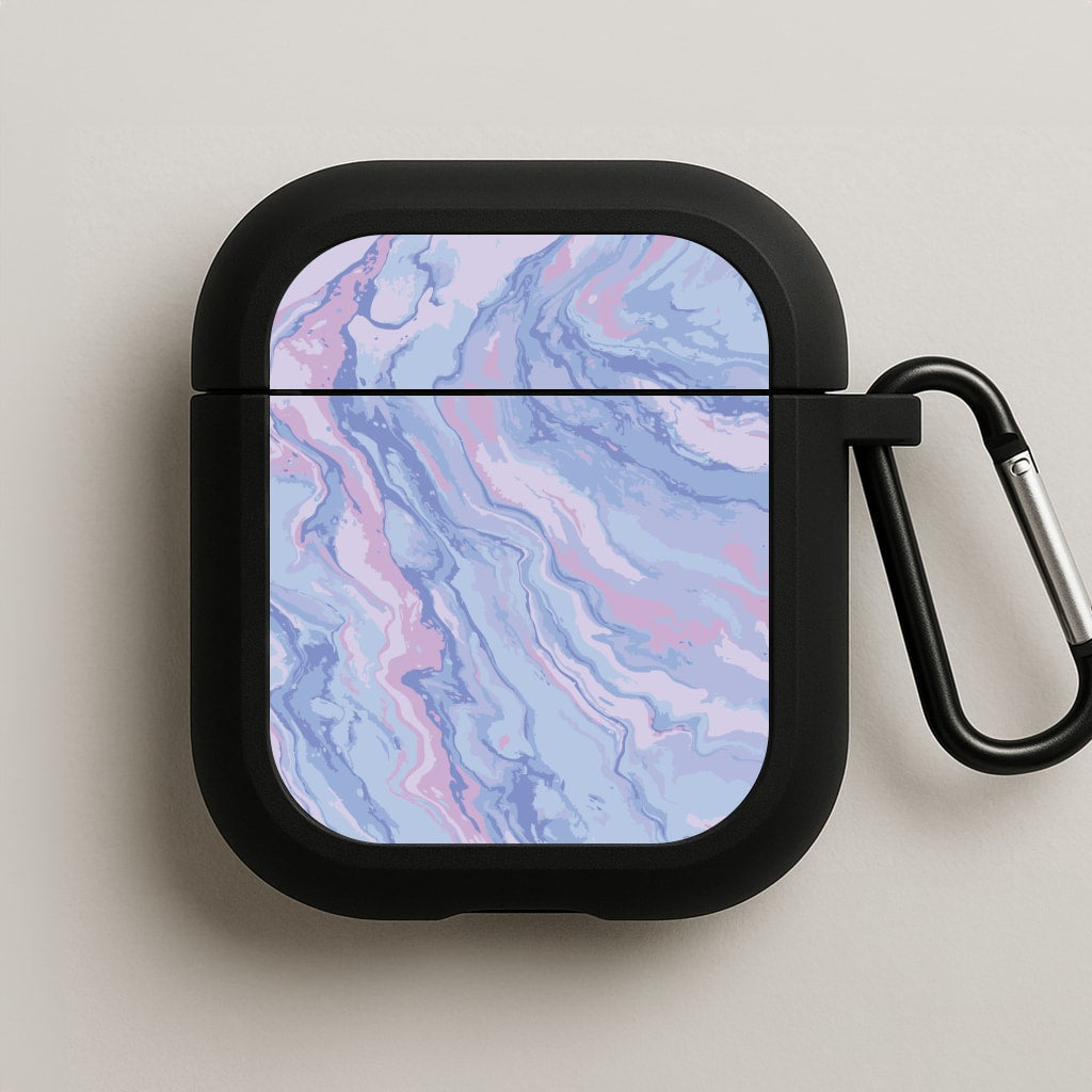Purple Cloudy Marble AirPods Case