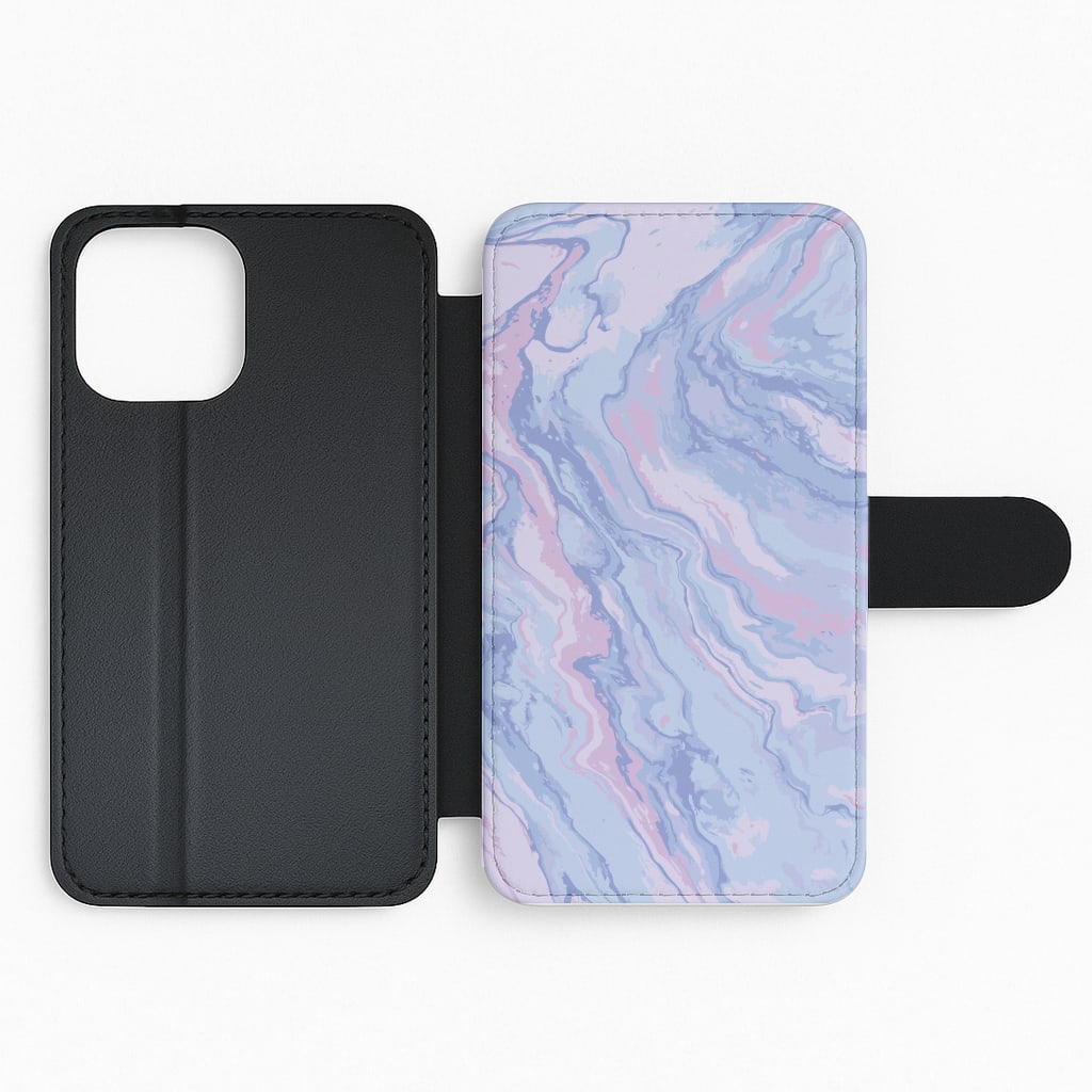 Purple Cloudy Marble Flip Phone Case