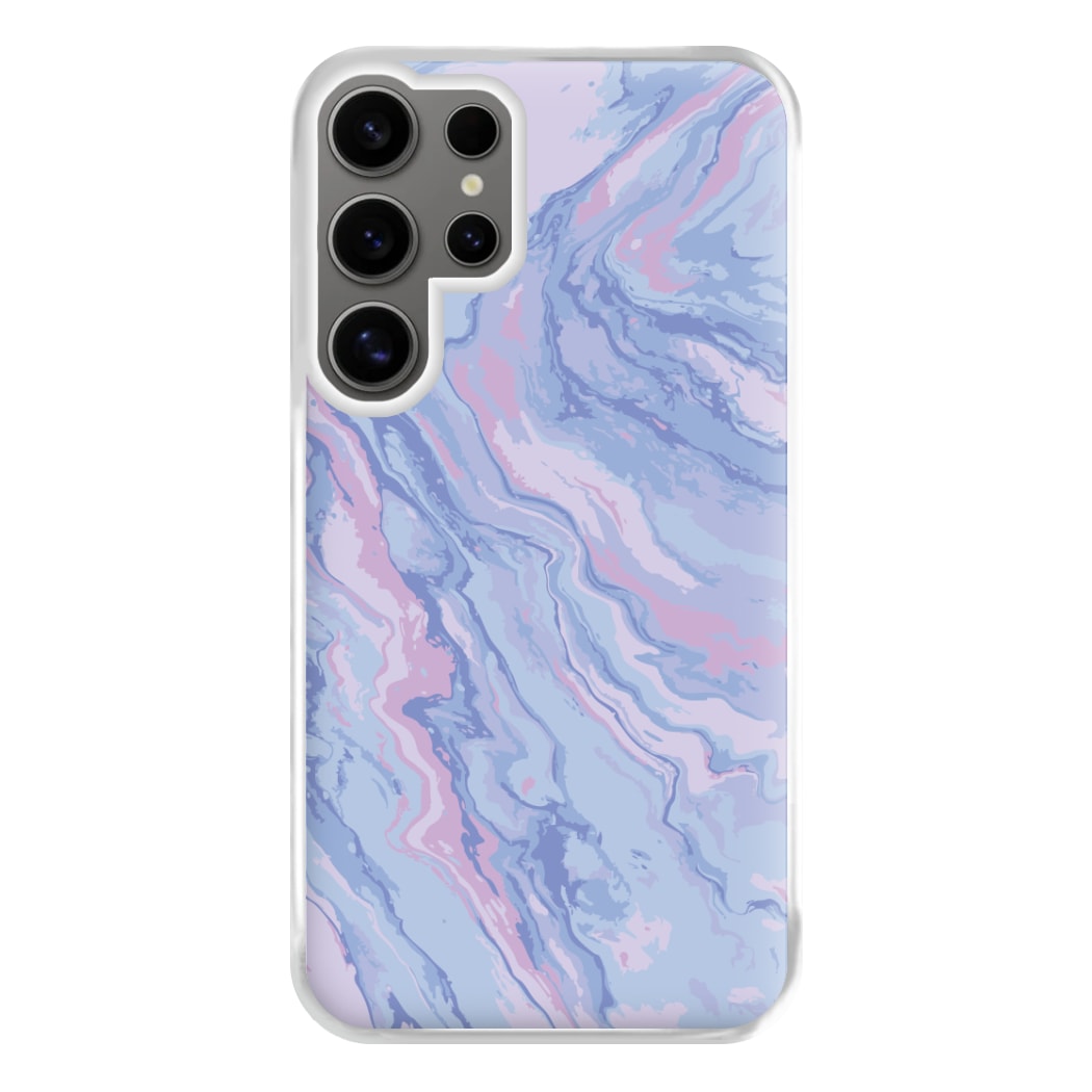Purple Cloudy Marble Phone Case for Galaxy S24 Ultra