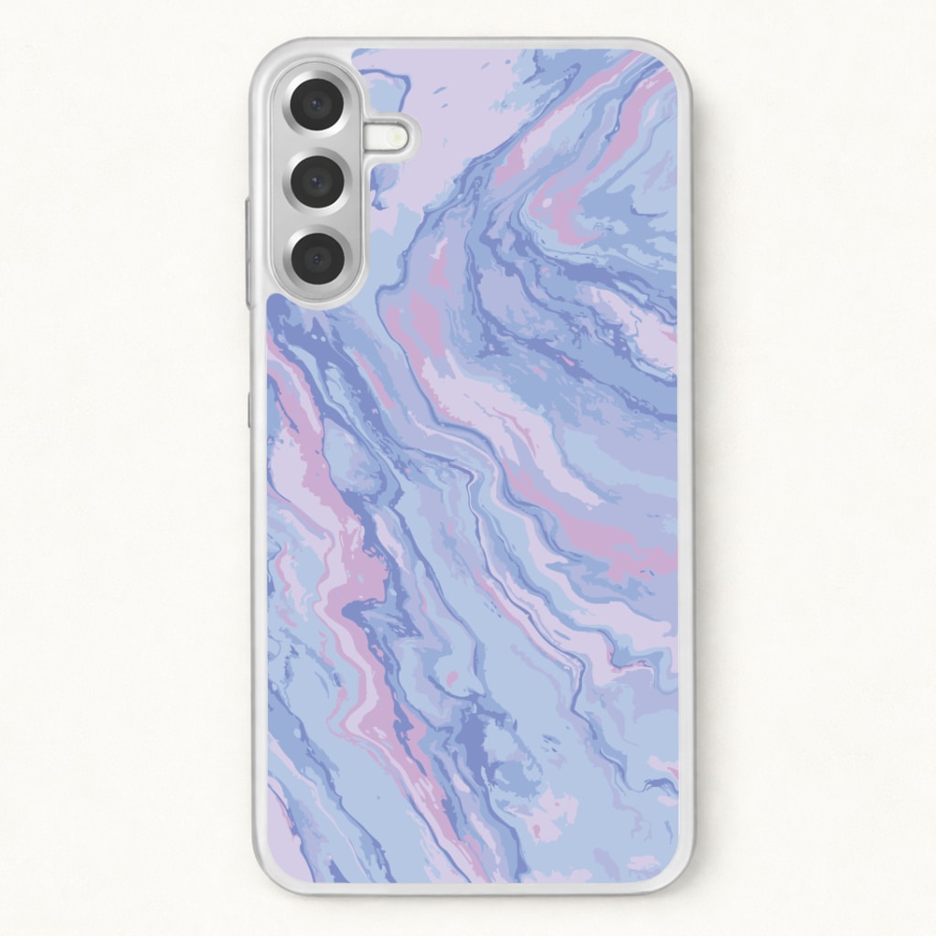 Purple Cloudy Marble Phone Case for Galaxy A17