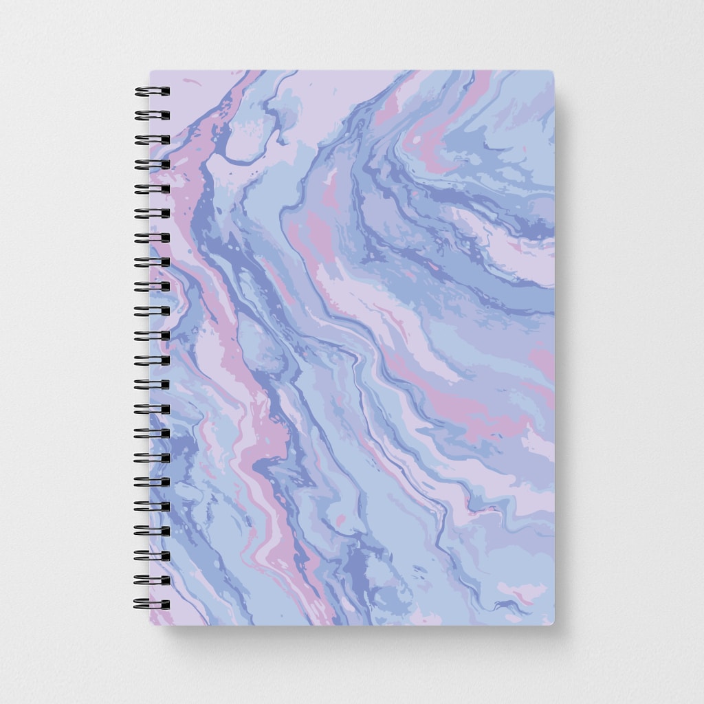 Purple Cloudy Marble Notebook