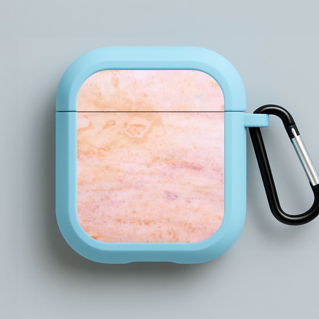 Ombre Rose Gold Marble Blue AirPods Case