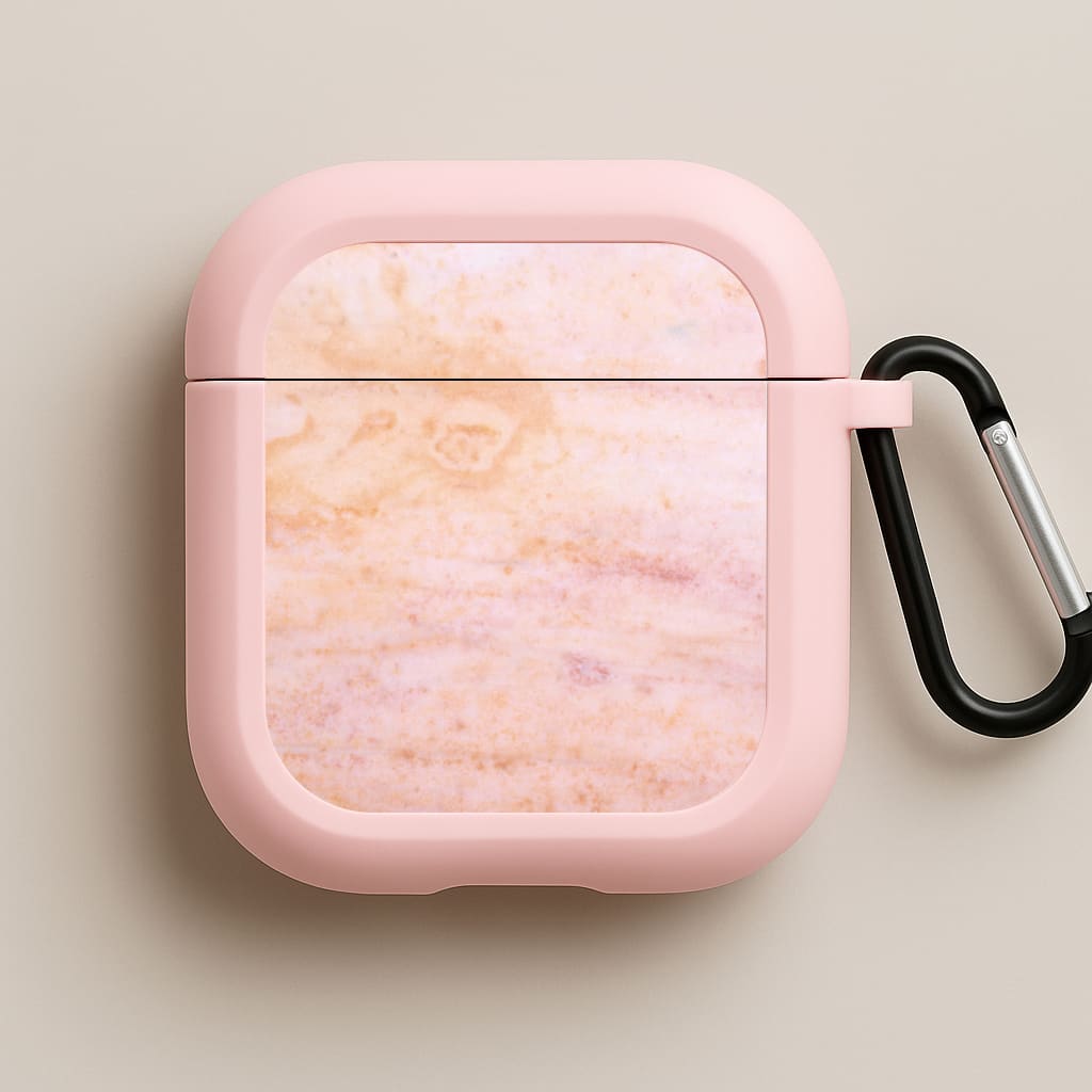 Ombre Rose Gold Marble Pink AirPods Case
