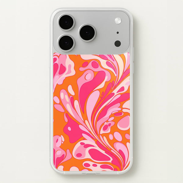 Orange Marble Swirl Phone Case - iPhone 17 Pro Max / Standard