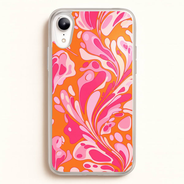 Orange Marble Swirl Phone Case - iPhone XR / Standard