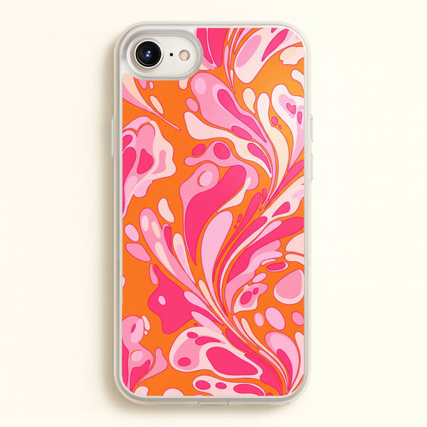 Orange Marble Swirl Phone Case - iPhone 6 Plus / 7 Plus / 8 Plus / Standard