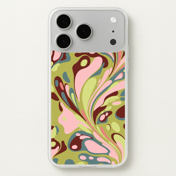 Green Marble Swirl Phone Case - iPhone 17 Pro / Standard