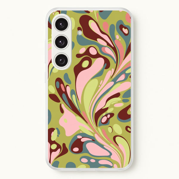 Green Marble Swirl Phone Case - Galaxy S25 Plus / Standard