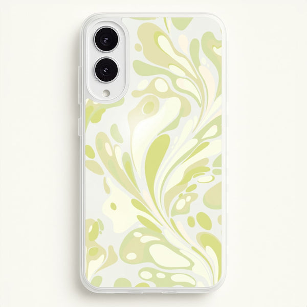 Pistachio Marble Swirl Phone Case - Galaxy S25 Edge / Standard