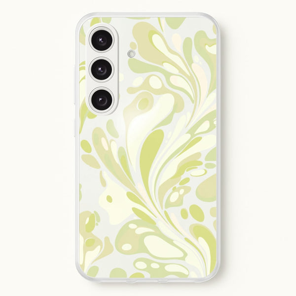 Pistachio Marble Swirl Phone Case - Galaxy S25 Plus / Standard
