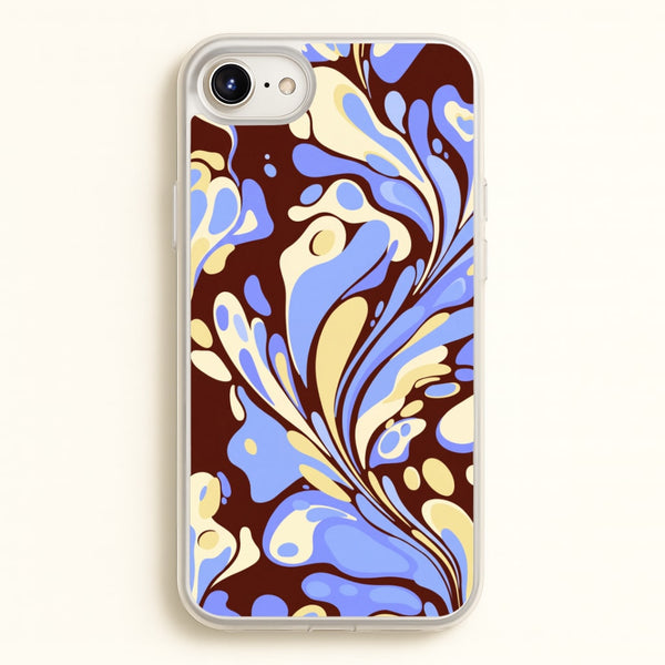 Blue, Yellow & Brown Marble Swirl Phone Case - iPhone 6 Plus / 7 Plus / 8 Plus / Standard