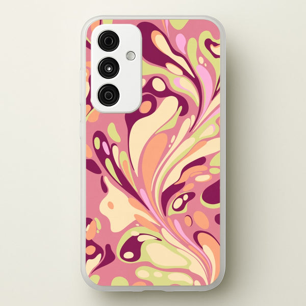 Rose Marble Swirl Phone Case - Galaxy A55 / Standard