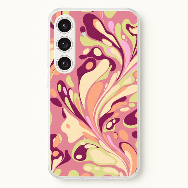 Rose Marble Swirl Phone Case - Galaxy S25 Plus / Standard