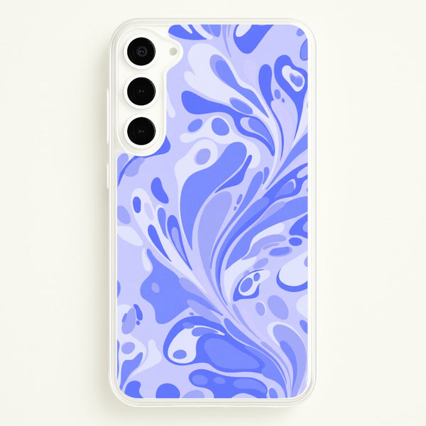 Periwinkle Marble Swirl Phone Case - Galaxy S23 / Standard