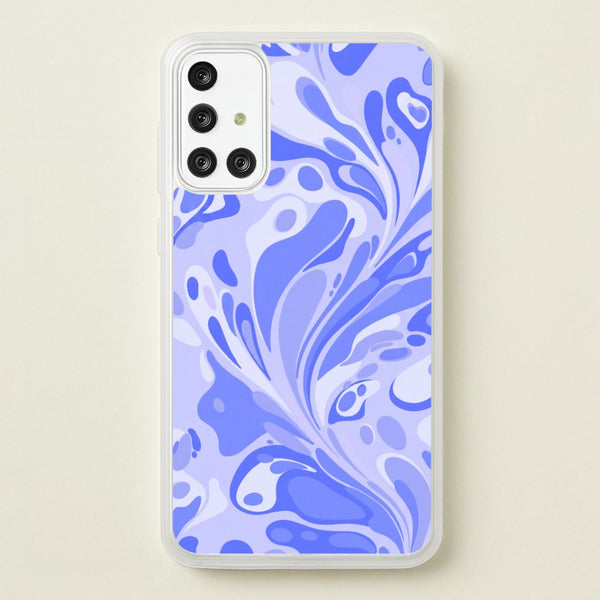 Periwinkle Marble Swirl Phone Case - Galaxy A71 / Standard