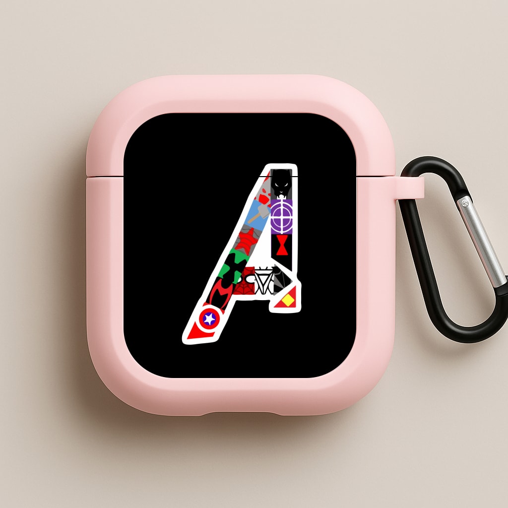 Avengers Logo - Marvel Pink AirPods Case