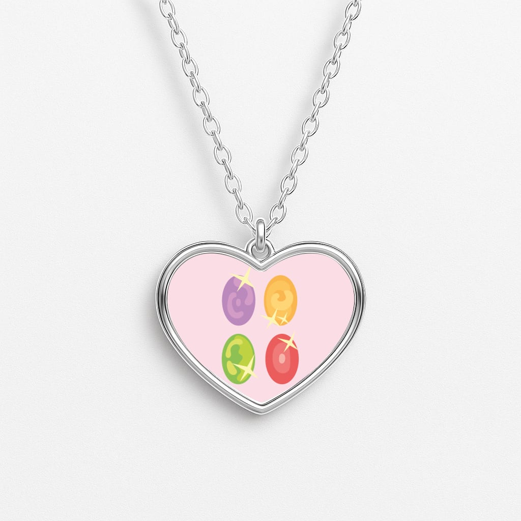 Infinity stones Heart Necklace