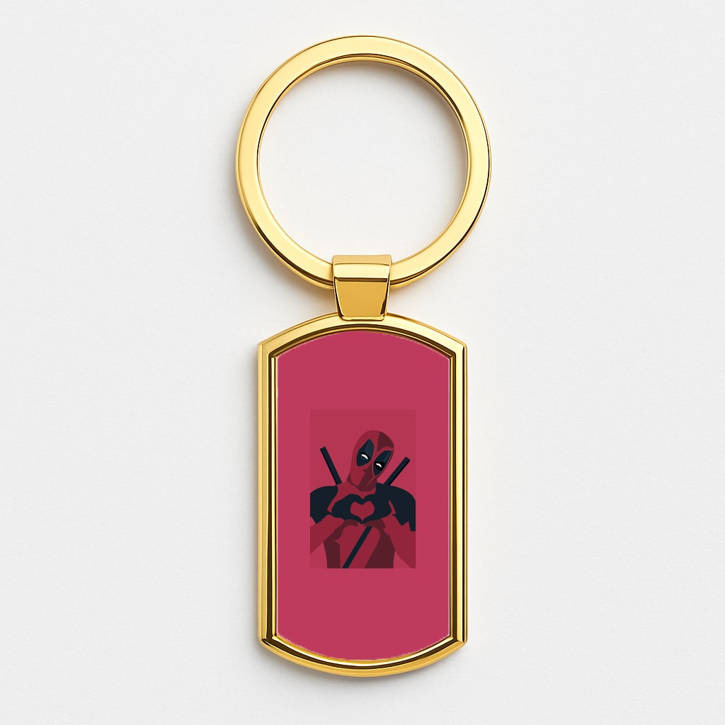 DP heart Gold Keyring