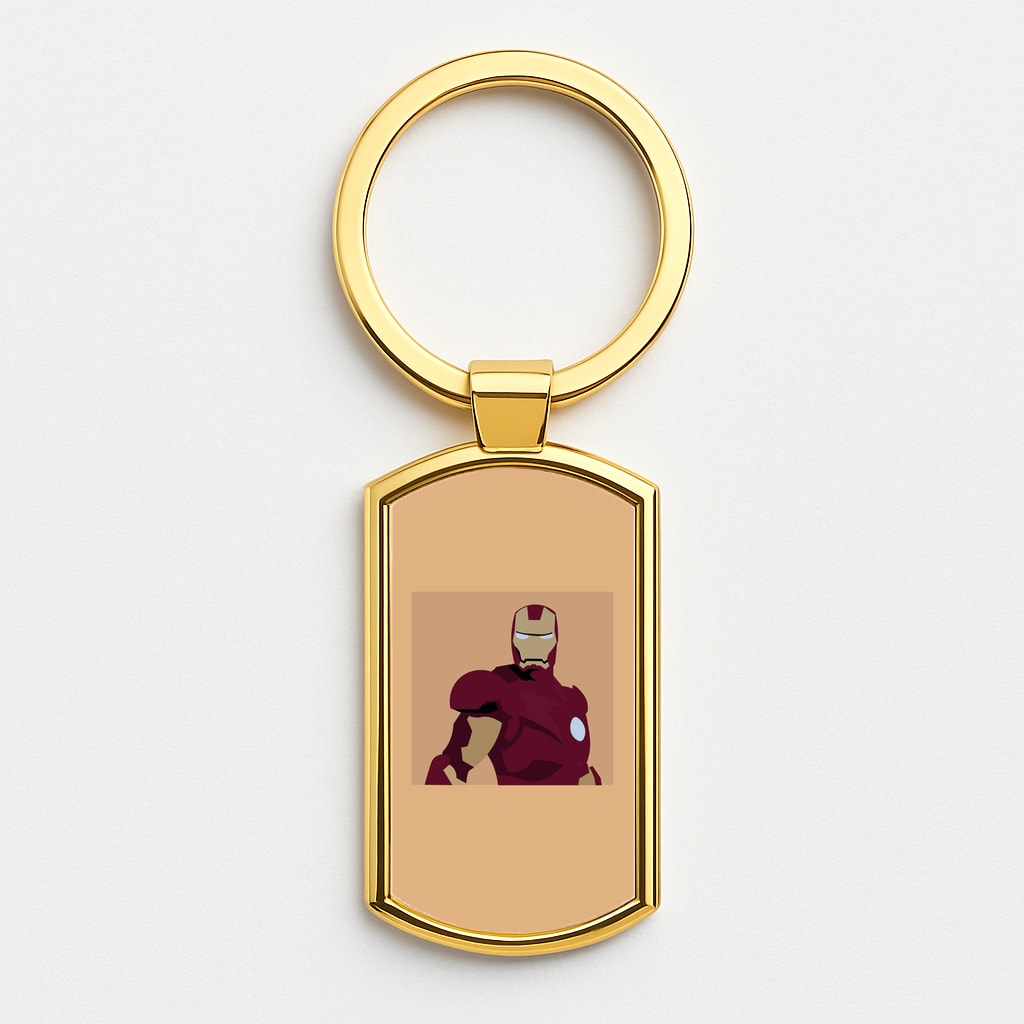 Iron man mask Gold Keyring